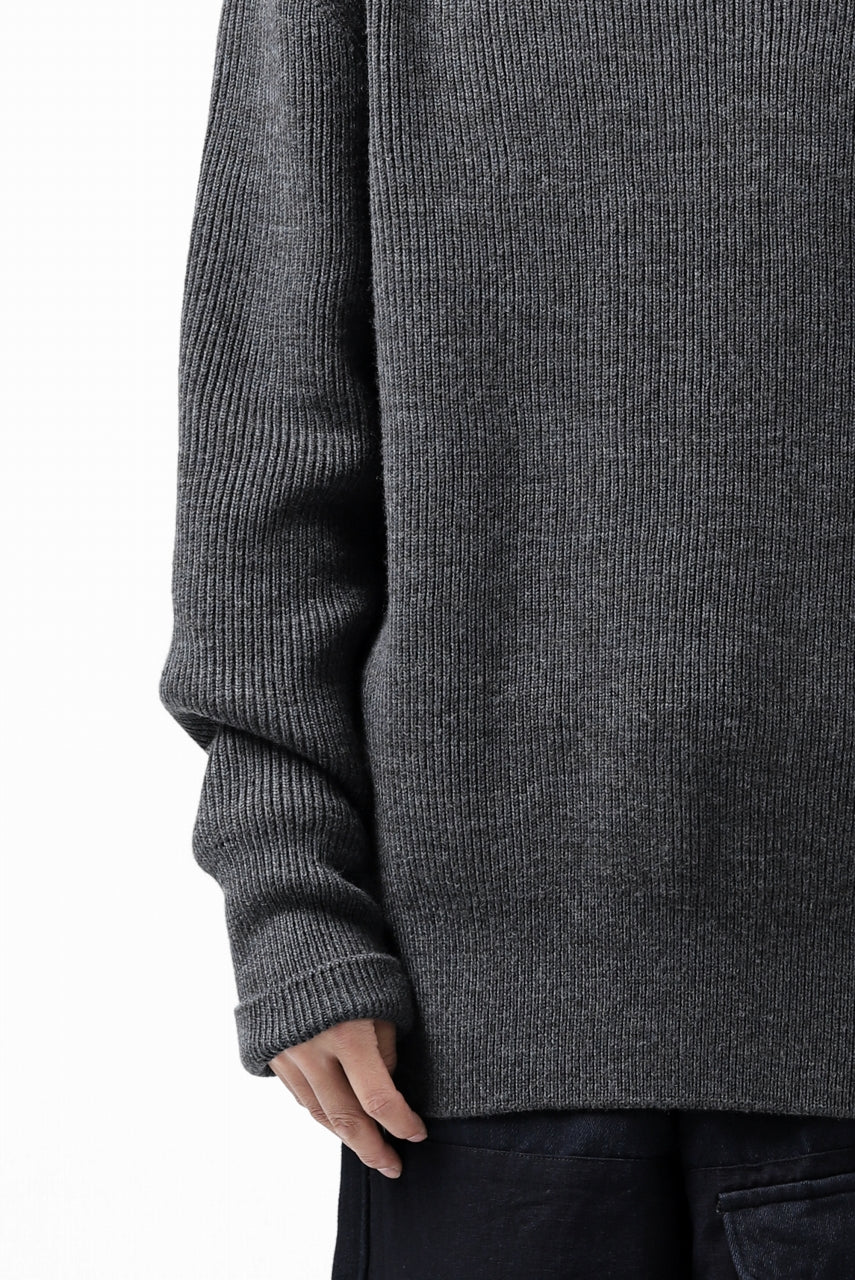 Load image into Gallery viewer, sus-sous fisherman boat neck sweater / W100 7G Full (DUST)