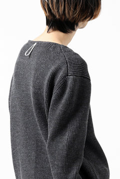 Load image into Gallery viewer, sus-sous fisherman boat neck sweater / W100 7G Full (DUST)