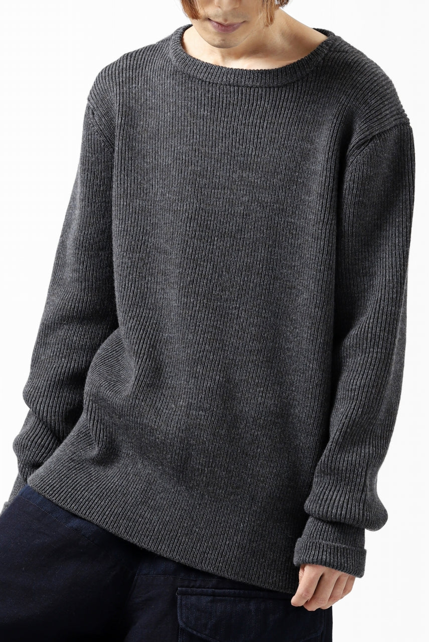 Load image into Gallery viewer, sus-sous fisherman boat neck sweater / W100 7G Full (DUST)