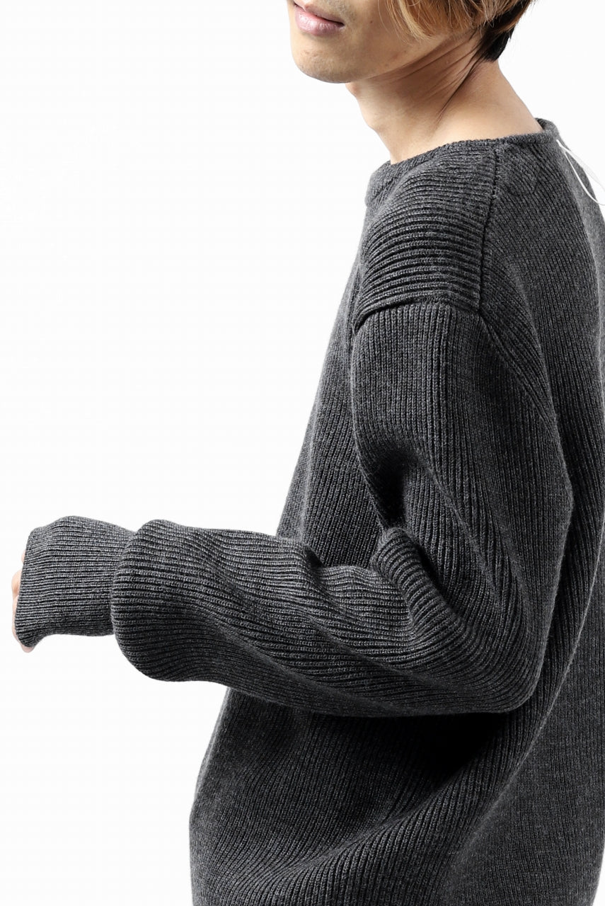 Load image into Gallery viewer, sus-sous fisherman boat neck sweater / W100 7G Full (DUST)