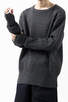 Load image into Gallery viewer, sus-sous fisherman boat neck sweater / W100 7G Full (DUST)