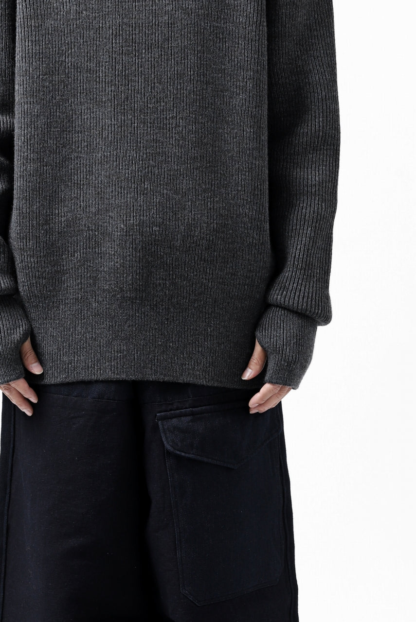 Load image into Gallery viewer, sus-sous fisherman boat neck sweater / W100 7G Full (DUST)