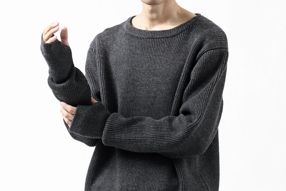 Load image into Gallery viewer, sus-sous fisherman boat neck sweater / W100 7G Full (DUST)