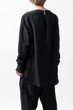 Load image into Gallery viewer, sus-sous sleeping shirt / L100 heavy poplin washer (BLACK NAVY)