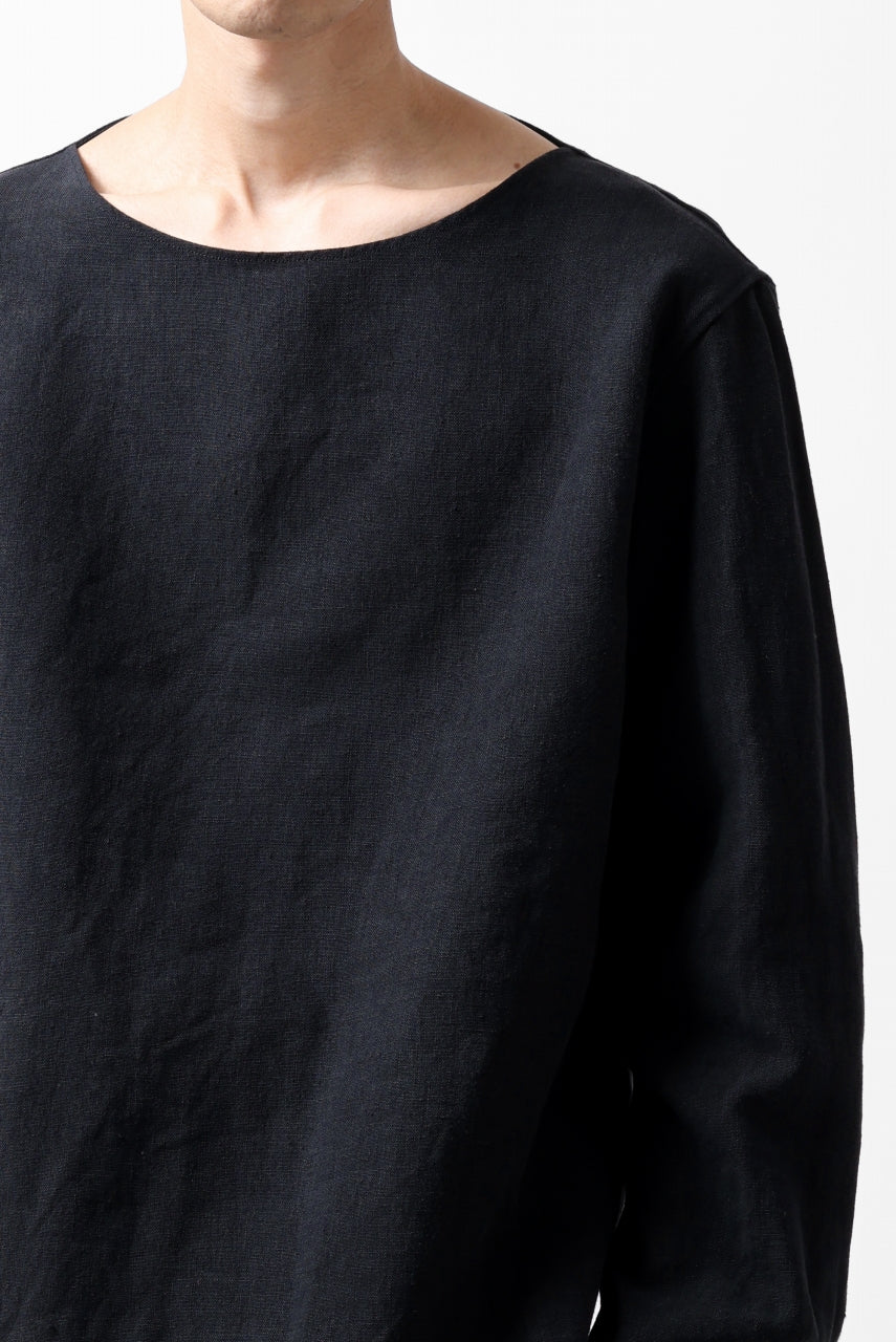 Load image into Gallery viewer, sus-sous sleeping shirt / L100 heavy poplin washer (BLACK NAVY)