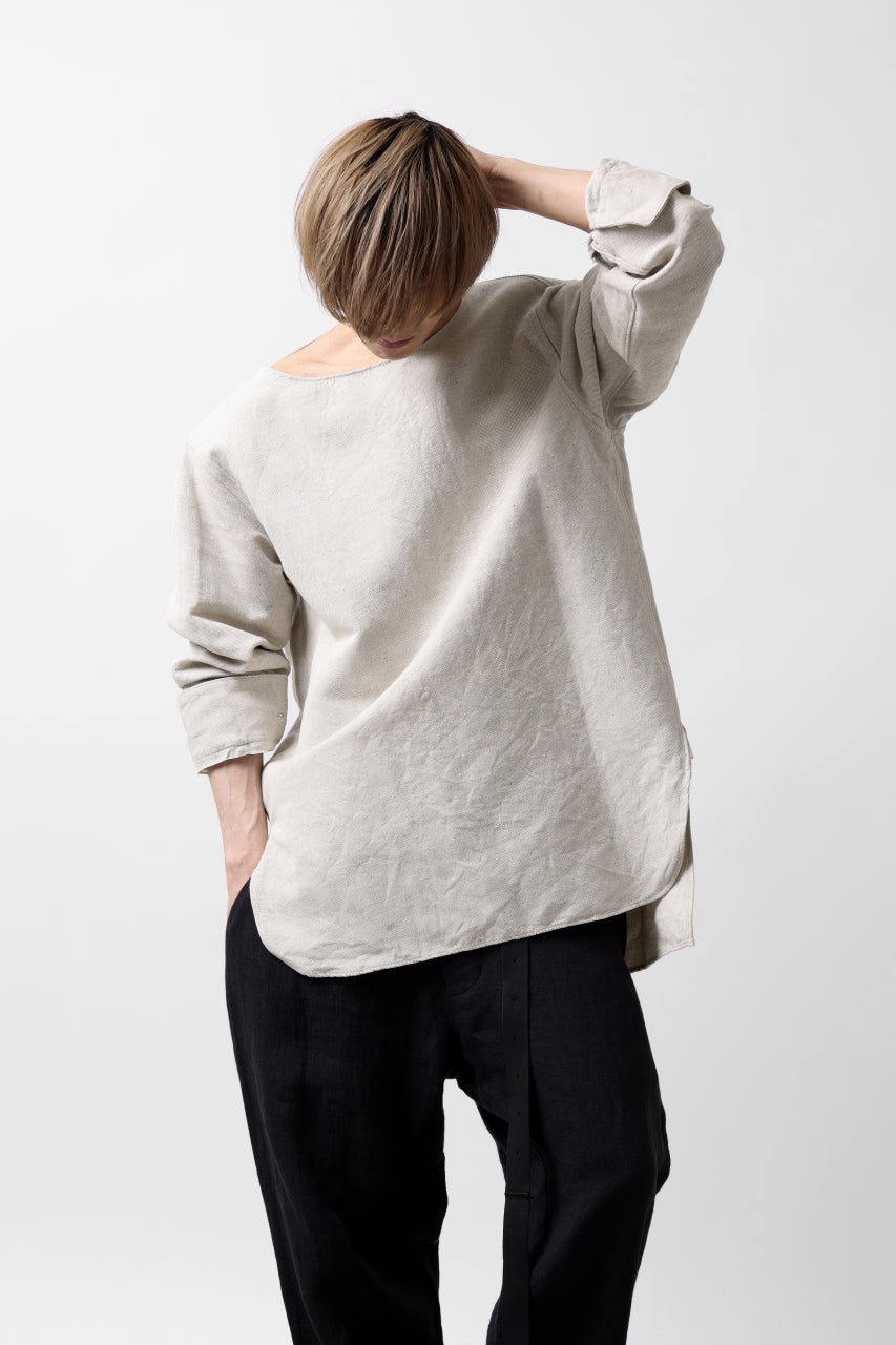 画像をギャラリービューアに読み込む, sus-sous sleeping shirt / C51L49 3/2 Ox washer (NATURAL)