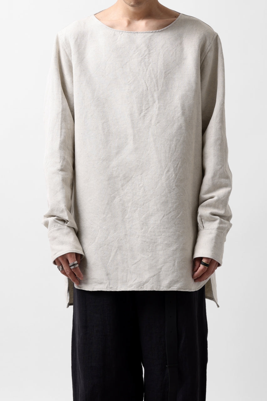 画像をギャラリービューアに読み込む, sus-sous sleeping shirt / C51L49 3/2 Ox washer (NATURAL)
