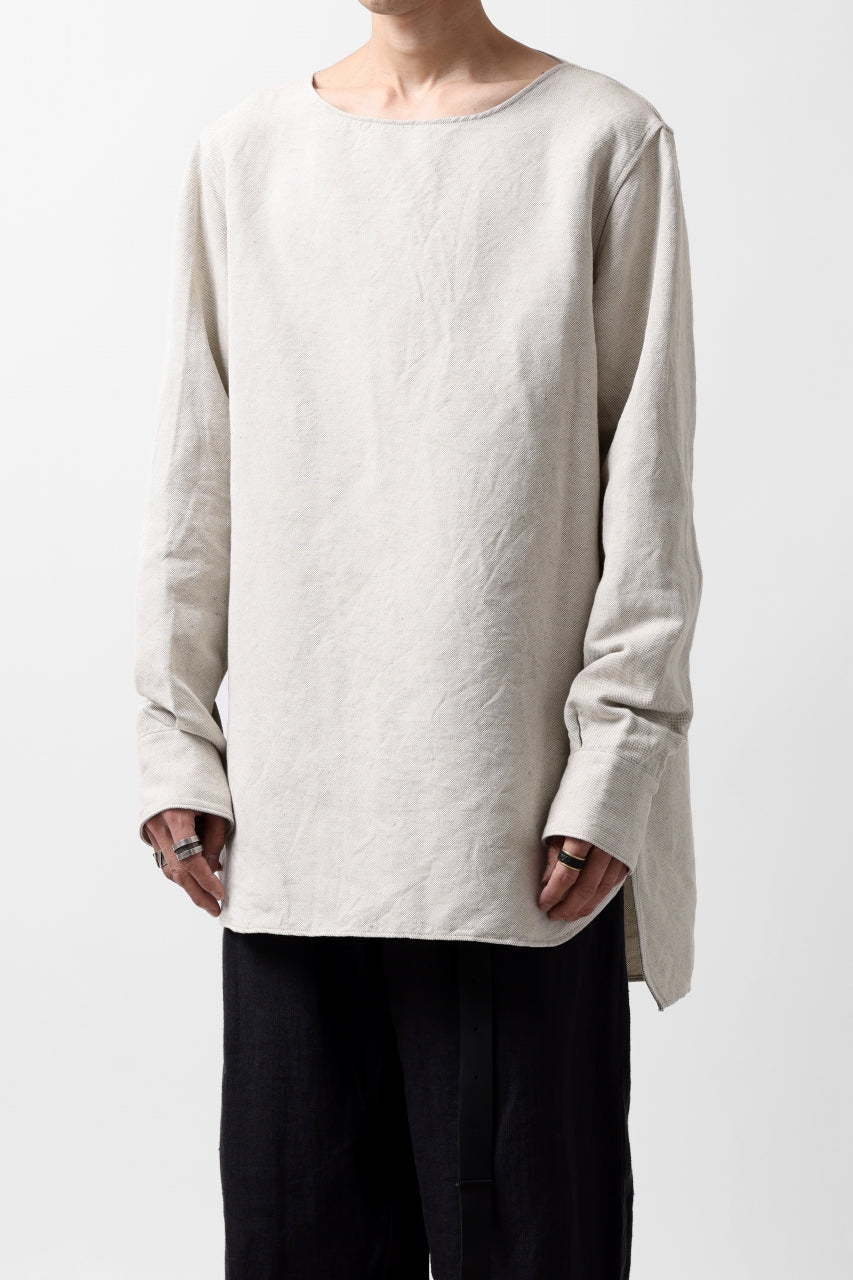 画像をギャラリービューアに読み込む, sus-sous sleeping shirt / C51L49 3/2 Ox washer (NATURAL)