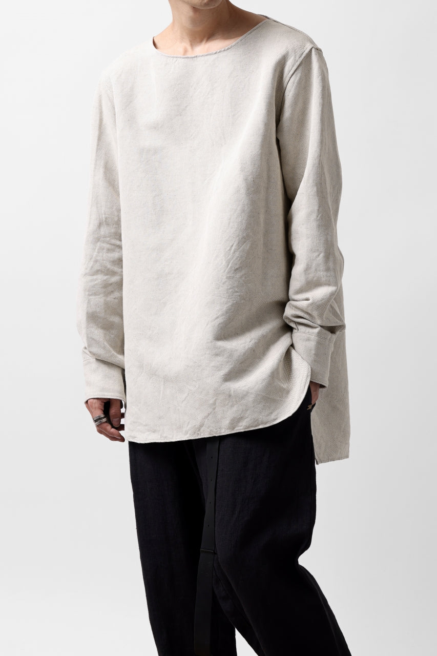 画像をギャラリービューアに読み込む, sus-sous sleeping shirt / C51L49 3/2 Ox washer (NATURAL)