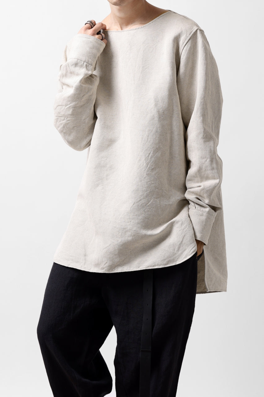 画像をギャラリービューアに読み込む, sus-sous sleeping shirt / C51L49 3/2 Ox washer (NATURAL)