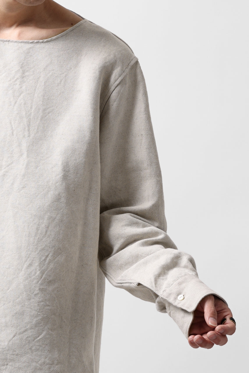 画像をギャラリービューアに読み込む, sus-sous sleeping shirt / C51L49 3/2 Ox washer (NATURAL)