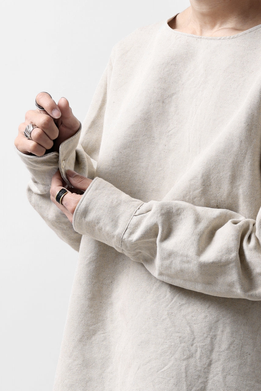 画像をギャラリービューアに読み込む, sus-sous sleeping shirt / C51L49 3/2 Ox washer (NATURAL)