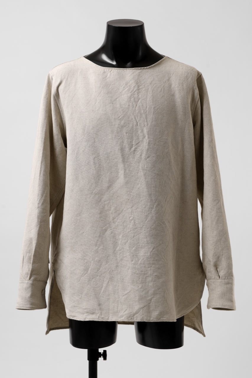 画像をギャラリービューアに読み込む, sus-sous sleeping shirt / C51L49 3/2 Ox washer (NATURAL)