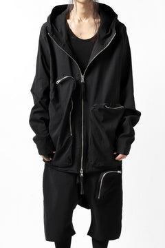 画像をギャラリービューアに読み込む, thomkrom RADICAL ZIP-POC HOODED JACKET (BLACK)