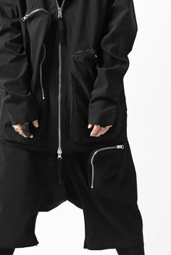 画像をギャラリービューアに読み込む, thomkrom RADICAL ZIP-POC HOODED JACKET (BLACK)