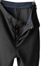 Load image into Gallery viewer, blackcrow linen-cotton woven short trousers (BLACK)