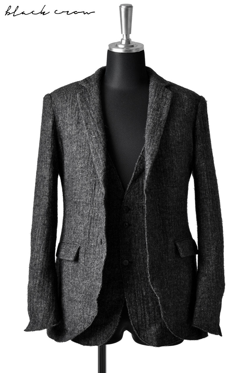 Load image into Gallery viewer, blackcrow tailor vest (wool linen fulling) (GREY)