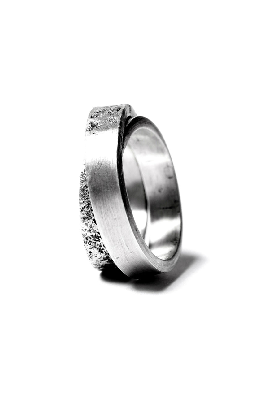 画像をギャラリービューアに読み込む, Holzpuppe Double banded Silver ring texture-1