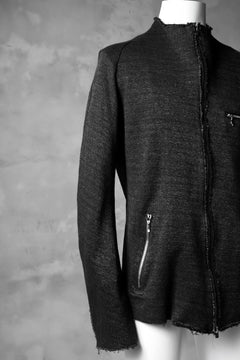 Load image into Gallery viewer, blackcrow raglan zip blouson / cotton&hemp double faces (charcoal)