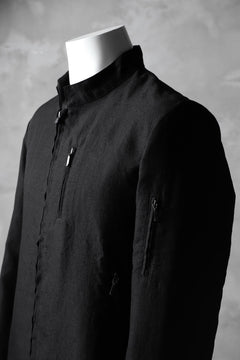 Load image into Gallery viewer, blackcrow riders zip jacket / linen&nylon woven (black)