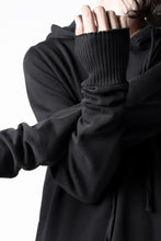 画像をギャラリービューアに読み込む, thomkrom BRUSHED BACK LONG HOODIE / FRENCH-TERRY (BLACK)