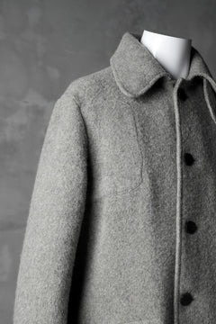 画像をギャラリービューアに読み込む, sus-sous foot guards great coat / W100 Harris melton raised washer (TOP GREY BEIGE)