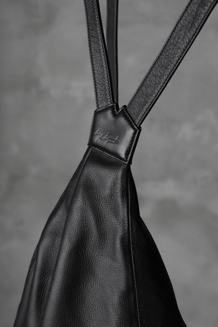 画像をギャラリービューアに読み込む, discord Yohji Yamamoto TUCKED LEATHER BACKPACK (BLACK)