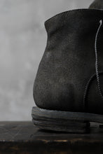 画像をギャラリービューアに読み込む, prtl "one make" Lace Up Boots (JAPAN Cow Reversed Leather / Hand Dyed BLACK)