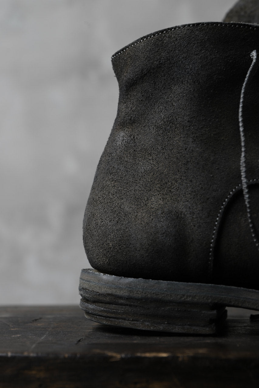 画像をギャラリービューアに読み込む, prtl "one make" Lace Up Boots (JAPAN Cow Reversed Leather / Hand Dyed BLACK)