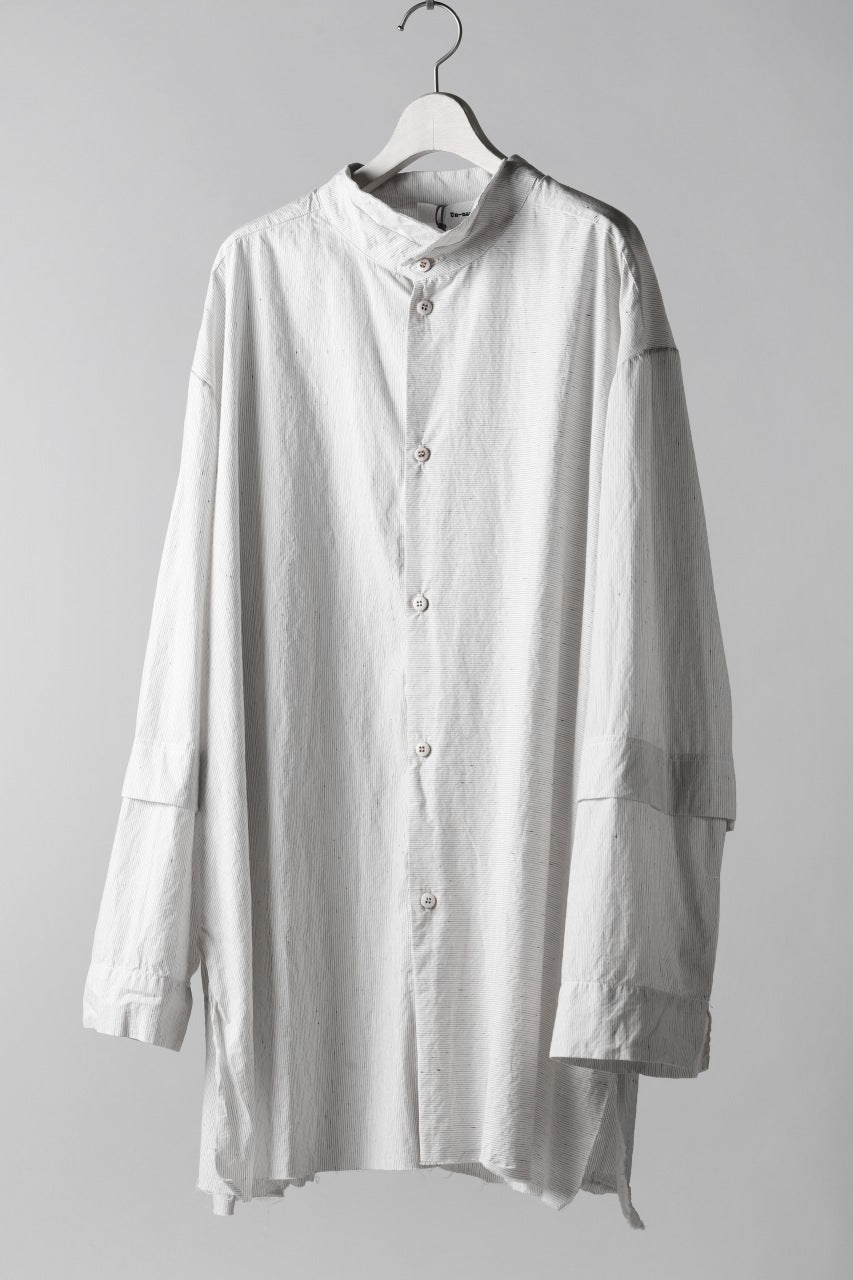 un-namable page Overfit/Layer Shirt / Cotton Stripe (IVORY)