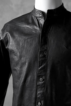 Load image into Gallery viewer, ISAMU KATAYAMA BACKLASH exclusive LEATHER SHIRT / ITALY SHOULDER 0.6mm (BLACK)