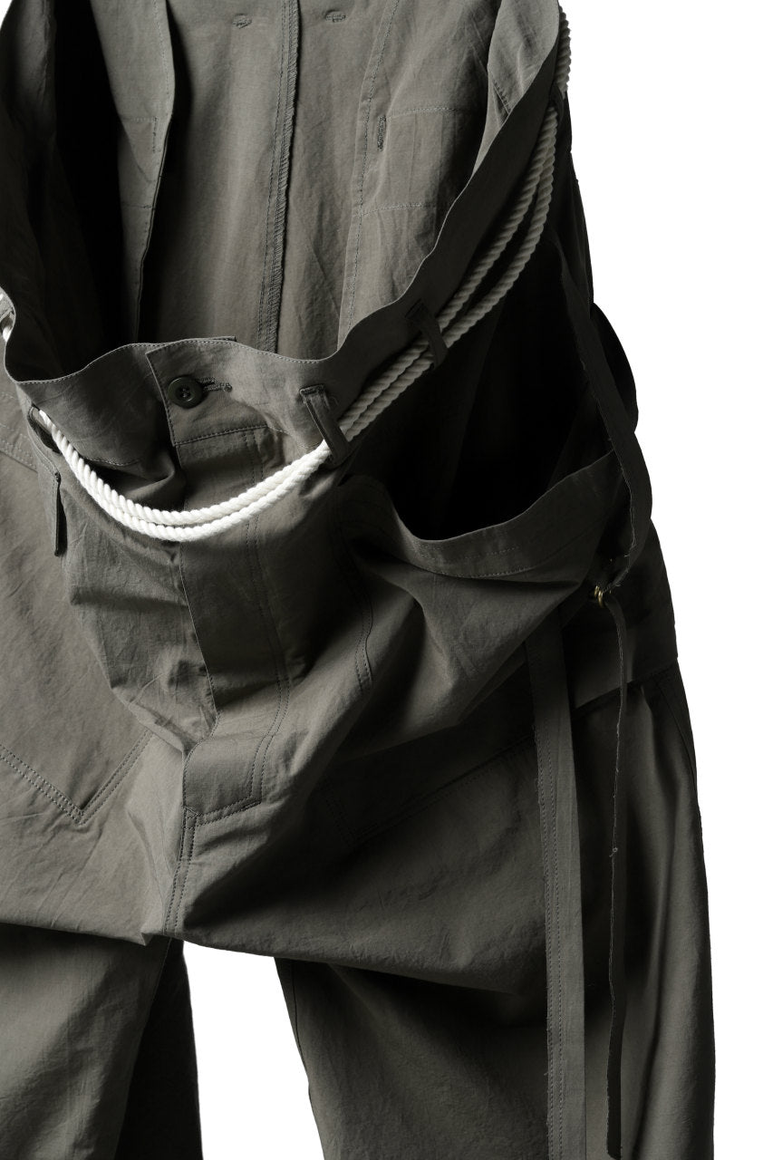 画像をギャラリービューアに読み込む, ISAMU KATAYAMA BACKLASH WIDE TAPERED PANTS / SALT SHRINKAGE TYPEWRITER CLOTH