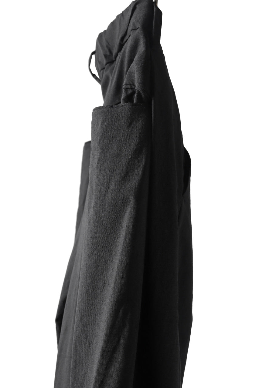 画像をギャラリービューアに読み込む, COLINA W-TUCK PANTS / WASHABLE WOOL TROPICAL (BLACK)