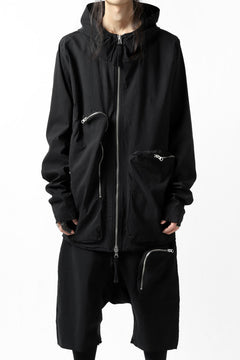 画像をギャラリービューアに読み込む, thomkrom RADICAL ZIP-POC HOODED JACKET (BLACK)