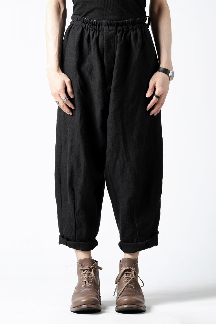 画像をギャラリービューアに読み込む, YUTA MATSUOKA easy darts pants / sofa linen (black)