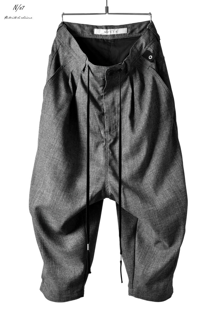 画像をギャラリービューアに読み込む, N/07 "MAUSK Detail" Three Dimensional Wide Tuck / Dart Cropped Pants #2 (GREY)