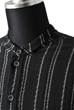画像をギャラリービューアに読み込む, SOSNOVSKA LONG STRIPED SHIRT (BLACK×SILVER STRIPE)