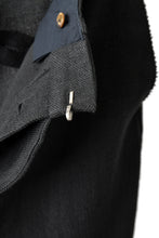 Load image into Gallery viewer, blackcrow linen-cotton woven short trousers (BLACK)