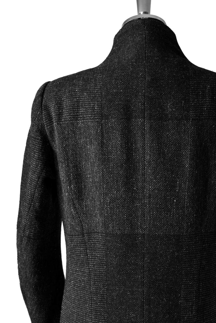 Load image into Gallery viewer, blackcrow standcollar tailorcoat (wool dark check)