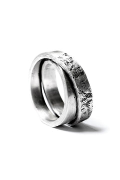 画像をギャラリービューアに読み込む, Holzpuppe Double banded Silver ring texture-1