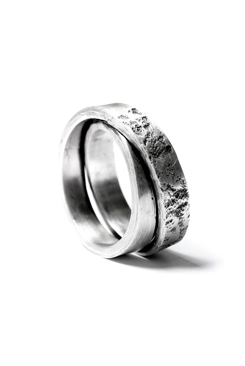画像をギャラリービューアに読み込む, Holzpuppe Double banded Silver ring texture-1