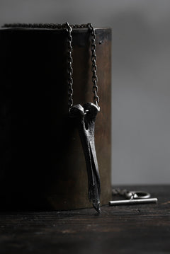 Load image into Gallery viewer, Holzpuppe exclusive Femur Bone Pendants with Green Tourmalinated Quartz