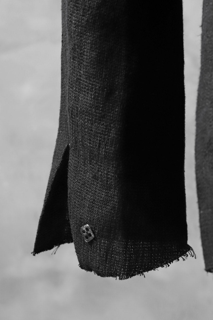 Load image into Gallery viewer, blackcrow shirt-collar 5B jacket / hemp (black)