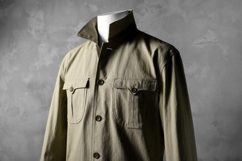 Load image into Gallery viewer, blackcrow worker shirt jacket / cotton woven (BEIGE)