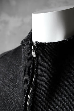 Load image into Gallery viewer, blackcrow raglan zip blouson / cotton&hemp double faces (charcoal)