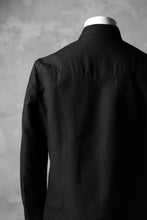 Load image into Gallery viewer, blackcrow riders zip jacket / linen&nylon woven (black)