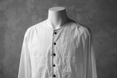 画像をギャラリービューアに読み込む, KLASICA SABRON HALF BUTTON PULLOVER SHIRT / TYPE-WRITER CLOTH (WHITE)