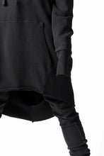 画像をギャラリービューアに読み込む, thomkrom BRUSHED BACK LONG HOODIE / FRENCH-TERRY (BLACK)