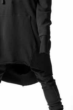 画像をギャラリービューアに読み込む, thomkrom BRUSHED BACK LONG HOODIE / FRENCH-TERRY (BLACK)