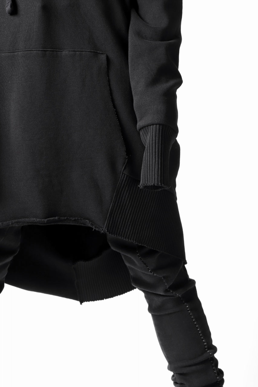 画像をギャラリービューアに読み込む, thomkrom BRUSHED BACK LONG HOODIE / FRENCH-TERRY (BLACK)
